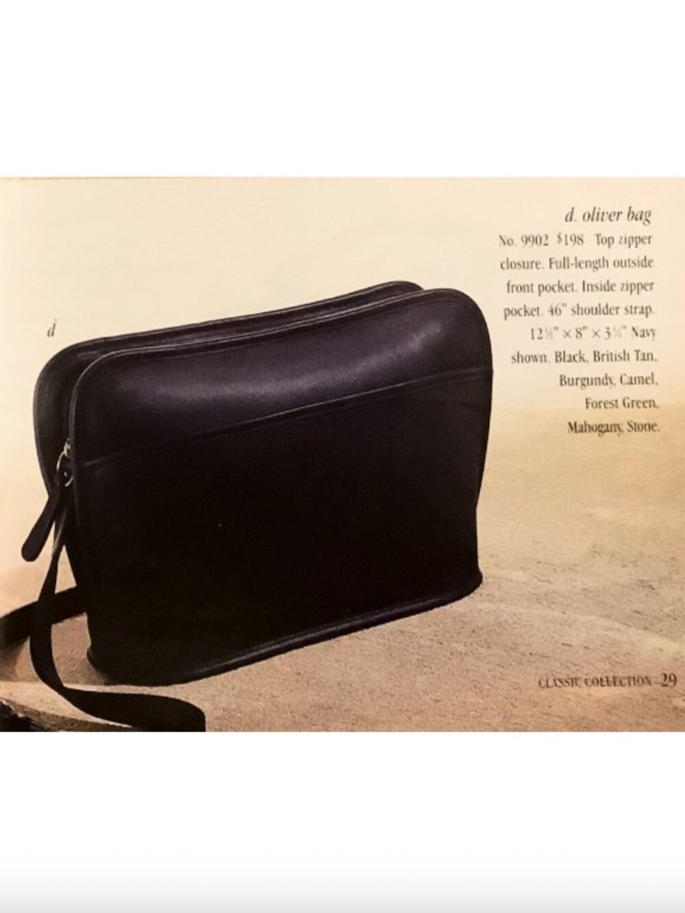 Coach Vintage - Oliver Crossbody Bag 9902 in Black + Brass, USA 1980s - Picture 11 of 14